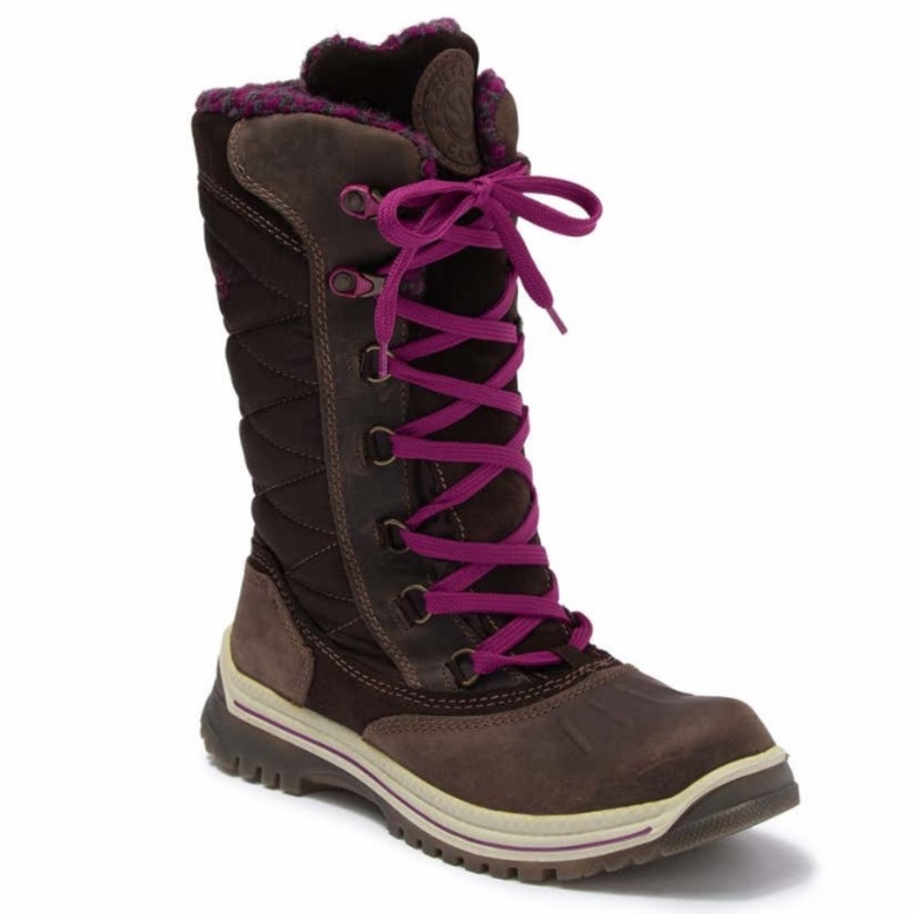 Sold Out Santana Canada Mohawk Dark Brown Leather Snow Boots | Women’s 10